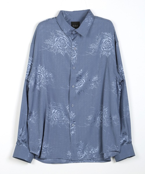 G.O.C（ジーオーシー）の「フローラルジャガードサテンシャツ（シャツ/ブラウス・メンズ・ホワイト/ブラック/ベージュ/ブルー・MEDIUM/LARGE）」の15枚目の写真