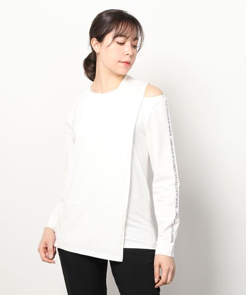 EACH.（イーチ）の「EACH フラワーランゲージロングスリーブTシャツ（Tシャツ/カットソー・レディース・ホワイト/ブラック/パープル・FREE）」の13枚目の写真
