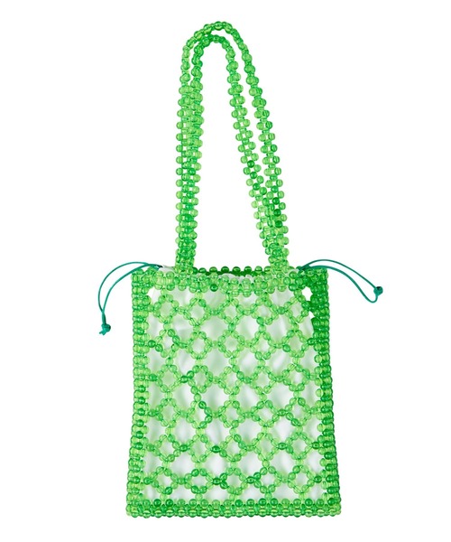 GeeRA（ジーラ）の「ビーズトート（トートバッグ・レディース・ブラウン/グリーン/クリア・FREE）」の9枚目の写真