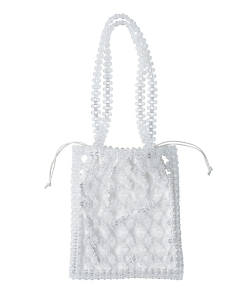 GeeRA（ジーラ）の「ビーズトート（トートバッグ・レディース・ブラウン/グリーン/クリア・FREE）」の10枚目の写真