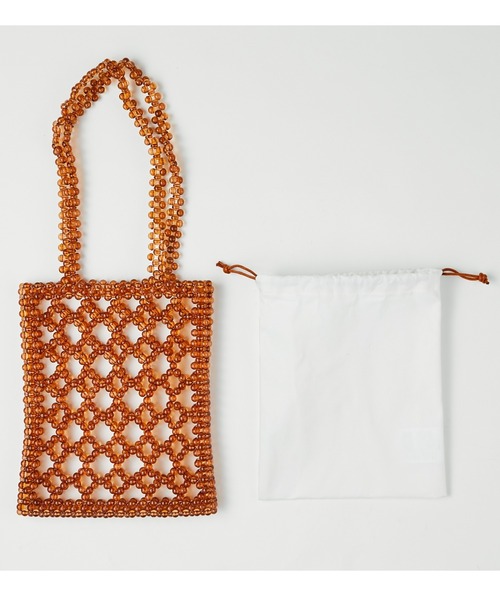 GeeRA（ジーラ）の「ビーズトート（トートバッグ・レディース・ブラウン/グリーン/クリア・FREE）」の11枚目の写真