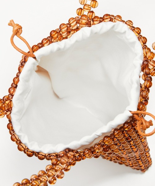 GeeRA（ジーラ）の「ビーズトート（トートバッグ・レディース・ブラウン/グリーン/クリア・FREE）」の13枚目の写真