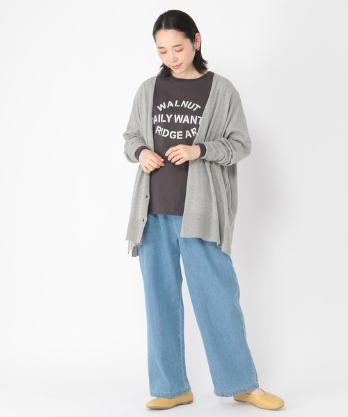 studio CLIP（スタディオクリップ）の「ロゴプリントTシャツ（Tシャツ/カットソー・レディース・スモーク/カーキ/ネイビー/オフホワイト・FREE）」の8枚目の写真