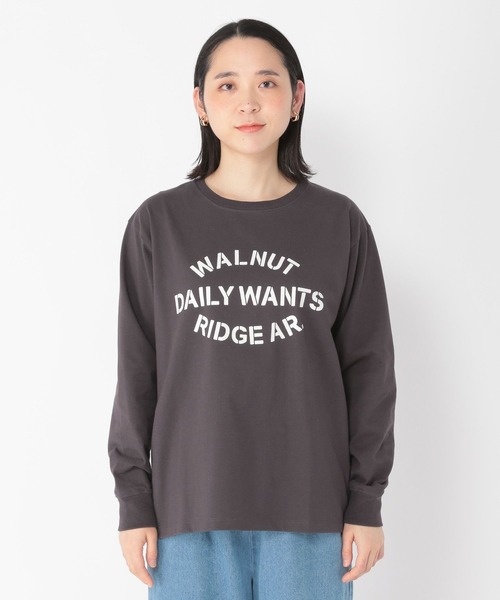 studio CLIP（スタディオクリップ）の「ロゴプリントTシャツ（Tシャツ/カットソー・レディース・スモーク/カーキ/ネイビー/オフホワイト・FREE）」の10枚目の写真