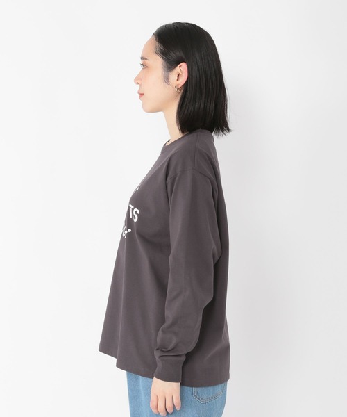 studio CLIP（スタディオクリップ）の「ロゴプリントTシャツ（Tシャツ/カットソー・レディース・スモーク/カーキ/ネイビー/オフホワイト・FREE）」の11枚目の写真