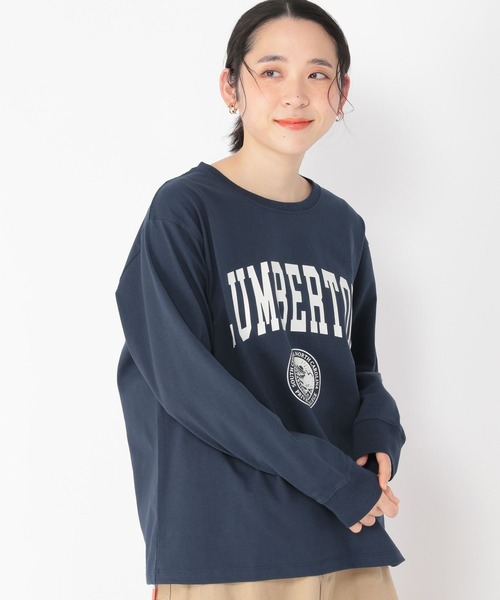 studio CLIP（スタディオクリップ）の「ロゴプリントTシャツ（Tシャツ/カットソー・レディース・スモーク/カーキ/ネイビー/オフホワイト・FREE）」の20枚目の写真