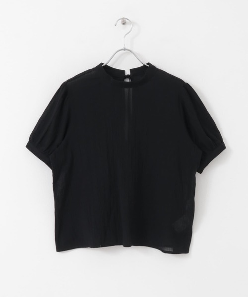 HEYUMM（ヘユム）の「バックリボンハイネックブラウス（シャツ/ブラウス・レディース・ブラック/オフホワイト/イエロー・ONE）」の5枚目の写真