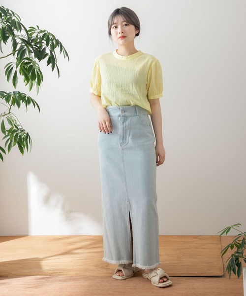 HEYUMM（ヘユム）の「バックリボンハイネックブラウス（シャツ/ブラウス・レディース・ブラック/オフホワイト/イエロー・ONE）」の21枚目の写真