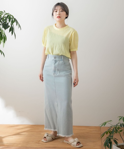 HEYUMM（ヘユム）の「バックリボンハイネックブラウス（シャツ/ブラウス・レディース・ブラック/オフホワイト/イエロー・ONE）」の22枚目の写真