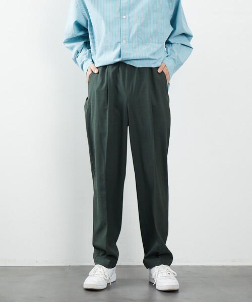 FREAK'S STORE（フリークスストア）の「FREAK'S STORE/フリークス ストア リネンタッチ パンツ/T-LINENLIKE PT（その他パンツ・メンズ・ブラック/ベージュ/グリーン/グレイッシュベージュ・SMALL/MEDIUM/LARGE）」の4枚目の写真