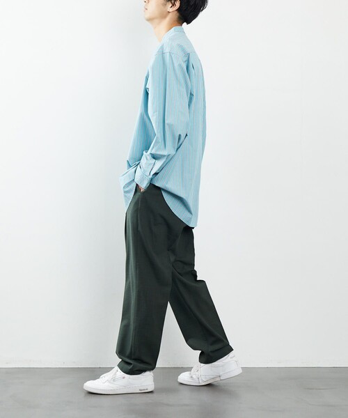 FREAK'S STORE（フリークスストア）の「FREAK'S STORE/フリークス ストア リネンタッチ パンツ/T-LINENLIKE PT（その他パンツ・メンズ・ブラック/ベージュ/グリーン/グレイッシュベージュ・SMALL/MEDIUM/LARGE）」の19枚目の写真
