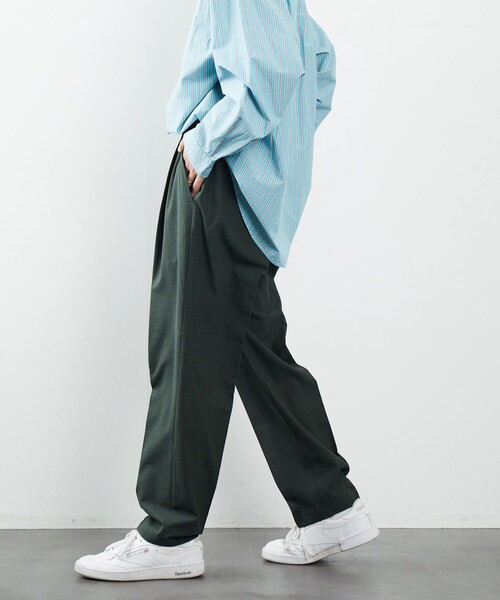 FREAK'S STORE（フリークスストア）の「FREAK'S STORE/フリークス ストア リネンタッチ パンツ/T-LINENLIKE PT（その他パンツ・メンズ・ブラック/ベージュ/グリーン/グレイッシュベージュ・SMALL/MEDIUM/LARGE）」の21枚目の写真