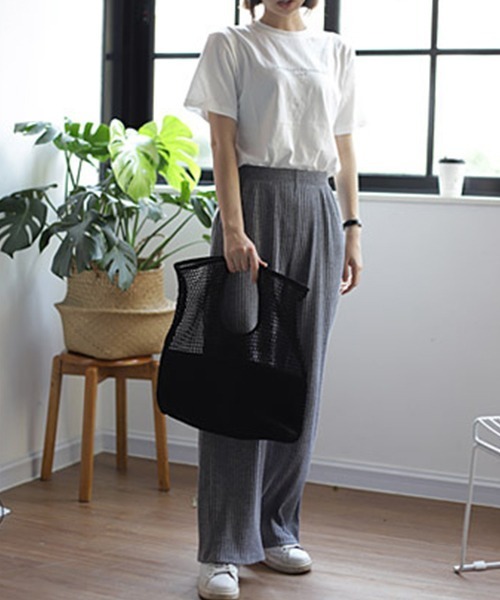 c.u.l(シーユーエル)の「【c.u.l】メッシュミニバッグ cula375(トートバッグ・レディース・ホワイト/ブラック・FREE)」の10枚目の写真