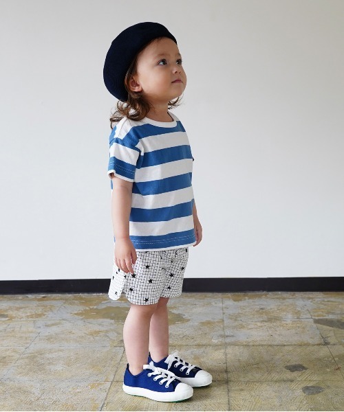 quoti use fith(クゥオティ ユース フィス)の「コットンボーダー 半袖 Tシャツ(Tシャツ/カットソー・キッズ・イエロー/ブラウン/ブルー・80/110/130/100/120/90)」の6枚目の写真