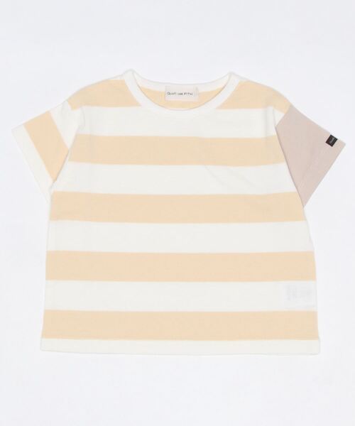 quoti use fith(クゥオティ ユース フィス)の「コットンボーダー 半袖 Tシャツ(Tシャツ/カットソー・キッズ・イエロー/ブラウン/ブルー・80/110/130/100/120/90)」の9枚目の写真
