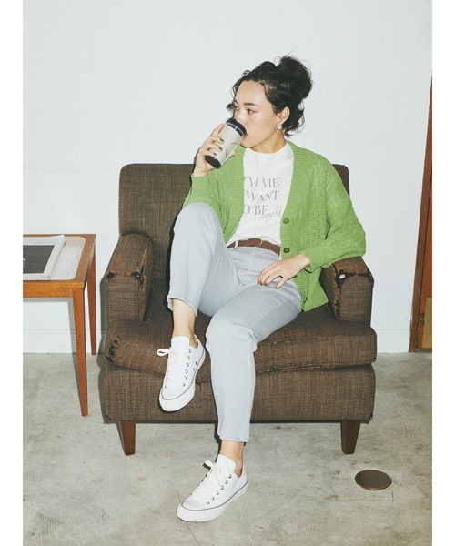 CONVERSE ALL STAR（コンバースオールスター）の「CONVERSE×earth ALLSTAR 100 OX（スニーカー・レディース・ホワイト/インディゴブルー・22.5cm/23cm/23.5cm/24cm/24.5cm）」の9枚目の写真