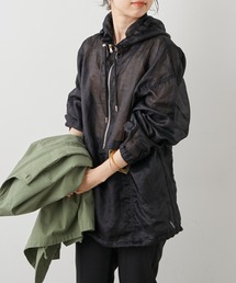 シアーリネンアノラックパーカー