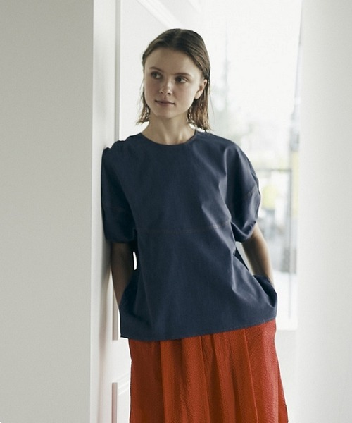 INED(イネド)の「デニムライクブラウス(シャツ/ブラウス・レディース・ネイビー・9号/7号)」の1枚目の写真