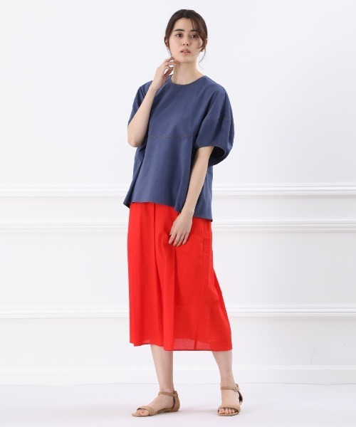 INED(イネド)の「デニムライクブラウス(シャツ/ブラウス・レディース・ネイビー・9号/7号)」の6枚目の写真