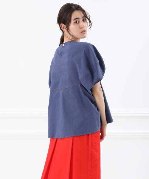 INED(イネド)の「デニムライクブラウス(シャツ/ブラウス・レディース・ネイビー・9号/7号)」の10枚目の写真