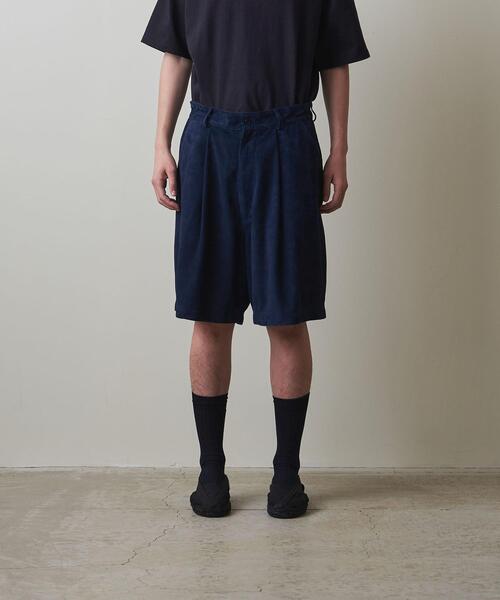 CCU レザーショーツ ネイビー Lサイズ以上 多少汚れ有り(レザー特有) CCU × ESTNATION｜ESTNATION ONLINE STORE｜エストネーション 公式通販