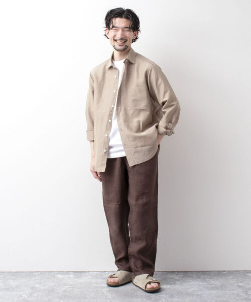 NOLLEY'S goodman(ノーリーズグッドマン)の「リネンブレンド ビッグシルエット シャツ(シャツ/ブラウス・メンズ・ブラック/ブラウン/ベージュ/ブルー系その他7・M/L)」の11枚目の写真