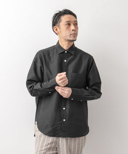 NOLLEY'S goodman(ノーリーズグッドマン)の「リネンブレンド ビッグシルエット シャツ(シャツ/ブラウス・メンズ・ブラック/ブラウン/ベージュ/ブルー系その他7・M/L)」の12枚目の写真
