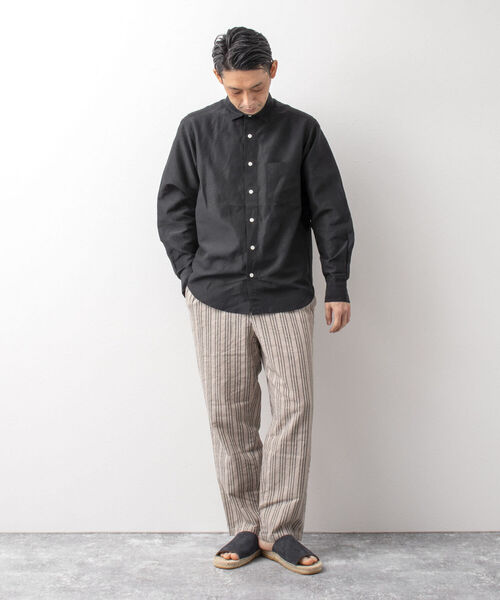 NOLLEY'S goodman(ノーリーズグッドマン)の「リネンブレンド ビッグシルエット シャツ(シャツ/ブラウス・メンズ・ブラック/ブラウン/ベージュ/ブルー系その他7・M/L)」の15枚目の写真