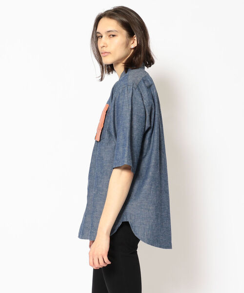 KATO`(カトー)の「KATO`/カトー シャンブレーバンドカラープルオーバーシャツ(シャツ/ブラウス・メンズ・ホワイト/インディゴブルー・SMALL/MEDIUM/LARGE)」の3枚目の写真