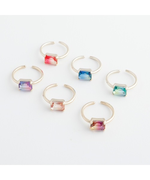 JewCas（ジュアキャス）の「JewCas シンプル/カラー/ストーン/リング [JC4151]（リング・レディース・ベージュ/ブルー/ダークブルー/クリアグリーン/パープル/レッド・FREE）」の10枚目の写真