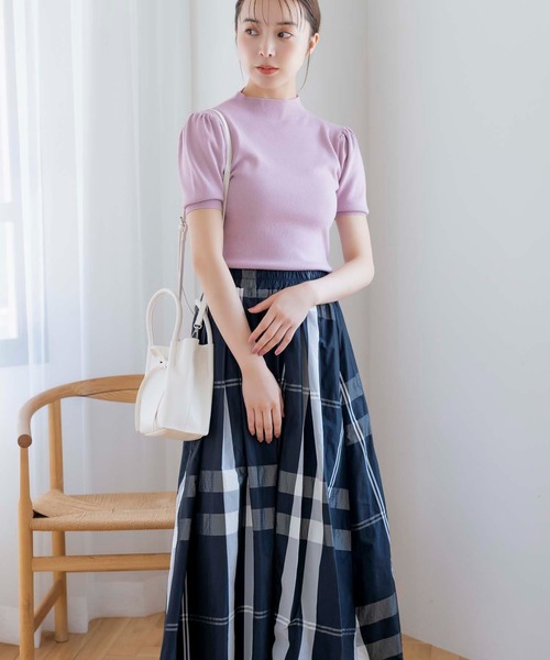 fifth（フィフス）の「チェックロングフレアスカート（スカート・レディース・ホワイト/ブラック/ネイビー・M/SS）」の15枚目の写真