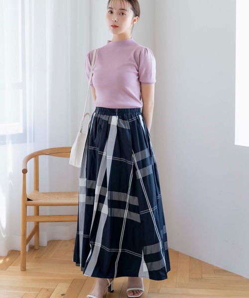 fifth（フィフス）の「チェックロングフレアスカート（スカート・レディース・ホワイト/ブラック/ネイビー・M/SS）」の16枚目の写真