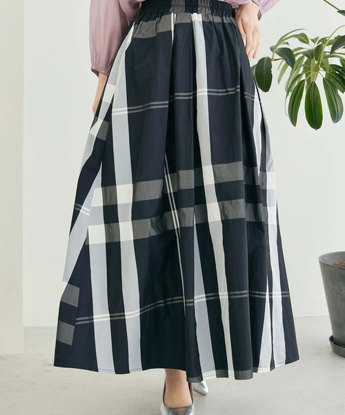 fifth（フィフス）の「チェックロングフレアスカート（スカート・レディース・ホワイト/ブラック/ネイビー・M/SS）」の20枚目の写真