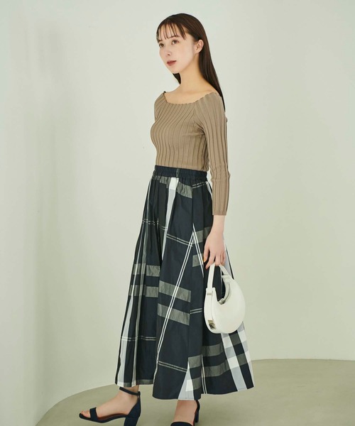 fifth（フィフス）の「チェックロングフレアスカート（スカート）」 - WEAR
