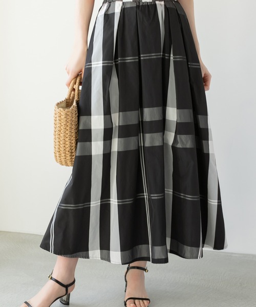 fifth（フィフス）の「チェックロングフレアスカート（スカート