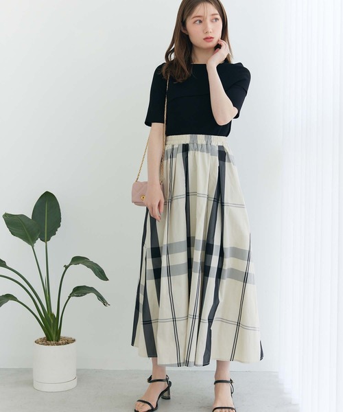 未使用級✨フォクシー Daffodil チェックフレアスカート フリル 19年 FOXEY NEW YORK - 未使用級ꕥフォクシー Daffodil チェック