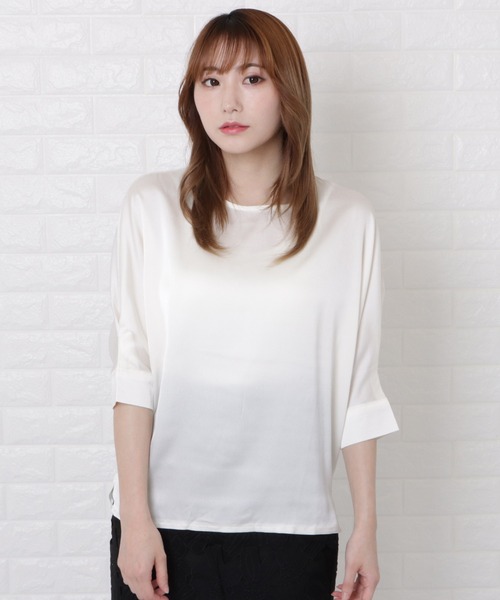 Lace Ladies(レースレディース)の「ドルマンスリーブクルーネックプルオーバー(Tシャツ/カットソー・レディース・ホワイト・S/L/M/XL)」の4枚目の写真
