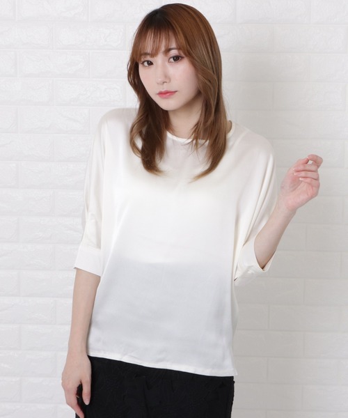 Lace Ladies(レースレディース)の「ドルマンスリーブクルーネックプルオーバー(Tシャツ/カットソー・レディース・ホワイト・S/L/M/XL)」の5枚目の写真