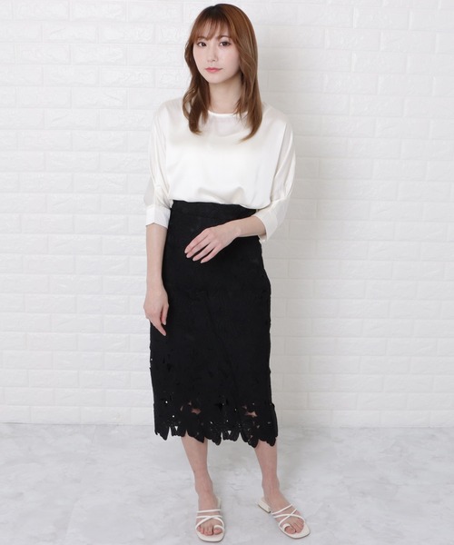 Lace Ladies(レースレディース)の「ドルマンスリーブクルーネックプルオーバー(Tシャツ/カットソー・レディース・ホワイト・S/L/M/XL)」の7枚目の写真