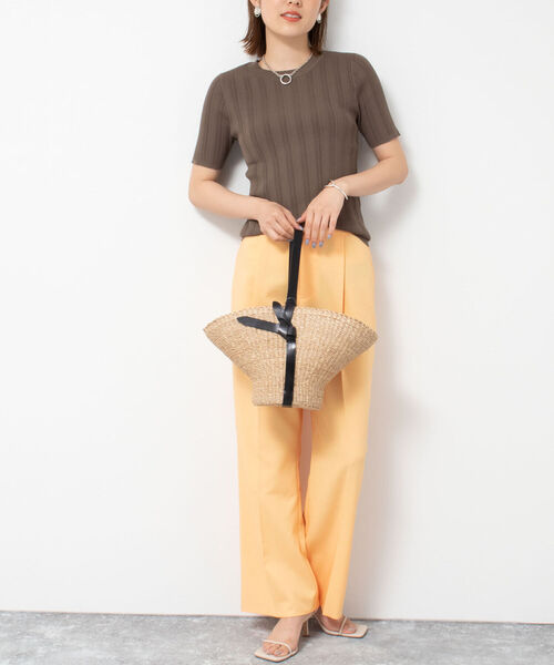 MARCHER(マルシェ)の「【MARCHER/ マルシェ】 ひねりベルトかごバッグ(かごバッグ・レディース・キャメル/ブラック・FREE)」の12枚目の写真