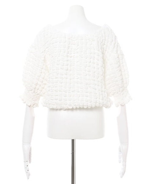 MLI'A（エムリア）の「2WAYぽこぽこトップス（Tシャツ/カットソー・レディース・イエロー系その他/ブラック/オフホワイト・M）」の8枚目の写真