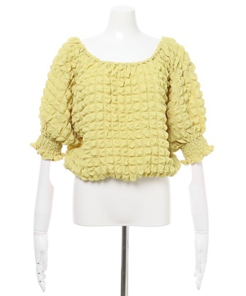 MLI'A（エムリア）の「2WAYぽこぽこトップス（Tシャツ/カットソー・レディース・イエロー系その他/ブラック/オフホワイト・M）」の19枚目の写真