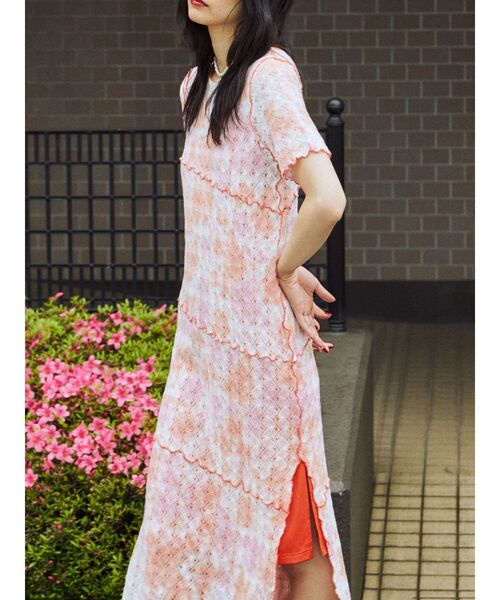 jouetie(ジュエティ)の「クロシェライクメローワンピース(ワンピース・レディース・ブラック/パープル/オレンジ・MEDIUM)」の9枚目の写真