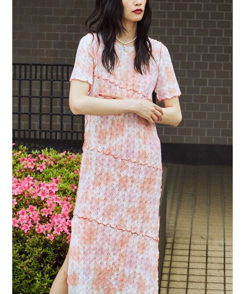 jouetie(ジュエティ)の「クロシェライクメローワンピース(ワンピース・レディース・ブラック/パープル/オレンジ・MEDIUM)」の10枚目の写真