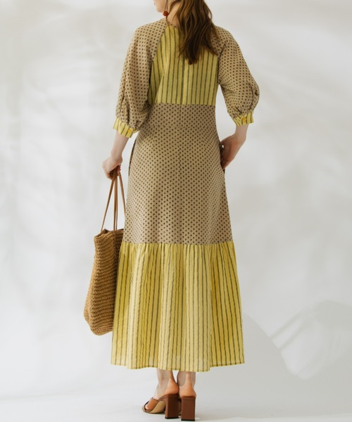 Unitage（ユニテージ）の「レトロ花柄ワンピース（ワンピース・レディース・ブラック/イエロー/グリーン・S/M）」の20枚目の写真