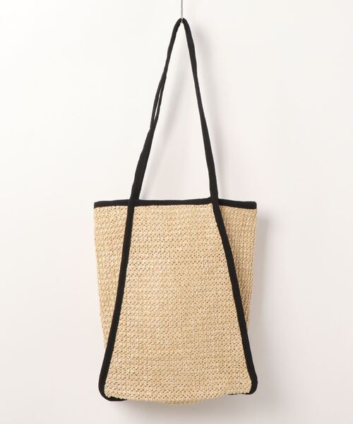 Samansa Mos2 blue（サマンサモスモスブルー）の「雑材細ハンドルトートバッグ（トートバッグ・レディース・ブラック/ベージュ/ブラウン・ﾌﾘ-）」の3枚目の写真