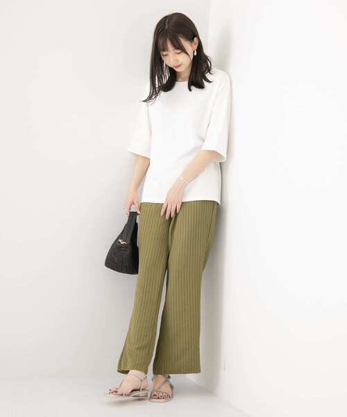 ITEMS URBANRESEARCH(アイテムズ アーバンリサーチ)の「ストレッチハンソデTシャツ(Tシャツ/カットソー・レディース・ホワイト/ライトブルー/ブラック/グリーン・FREE)」の11枚目の写真