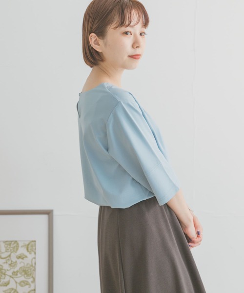 ITEMS URBANRESEARCH(アイテムズ アーバンリサーチ)の「ストレッチハンソデTシャツ(Tシャツ/カットソー・レディース・ホワイト/ライトブルー/ブラック/グリーン・FREE)」の15枚目の写真
