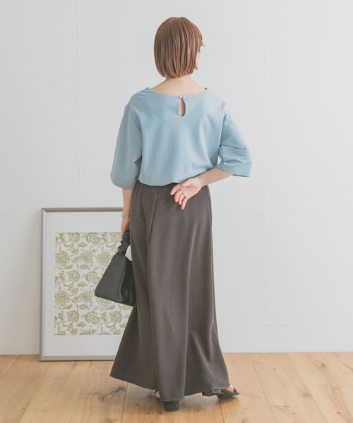 ITEMS URBANRESEARCH(アイテムズ アーバンリサーチ)の「ストレッチハンソデTシャツ(Tシャツ/カットソー・レディース・ホワイト/ライトブルー/ブラック/グリーン・FREE)」の18枚目の写真