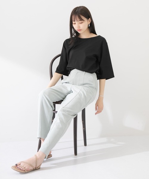 ITEMS URBANRESEARCH(アイテムズ アーバンリサーチ)の「ストレッチハンソデTシャツ(Tシャツ/カットソー・レディース・ホワイト/ライトブルー/ブラック/グリーン・FREE)」の21枚目の写真